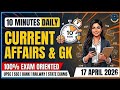 🧠 10 Minutes Daily Current Affairs + One-Liner GK | 100% Exam Oriented #107