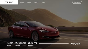Tesla Website | HTML CSS JavaScript