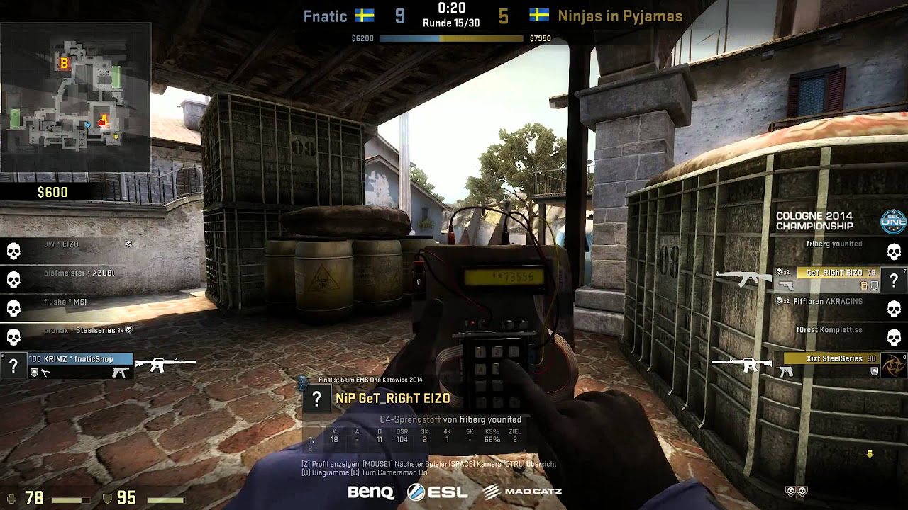 Fnatic vs. NiP Gaming (Map 3) - ESL One Cologne 2014 - Final - CS:GO