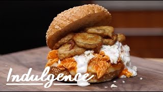 This Buffalo Chicken Sandwich With Ranch Fried Pickles is Truly Dope by Indulgence 25,480 views 7 years ago 52 seconds