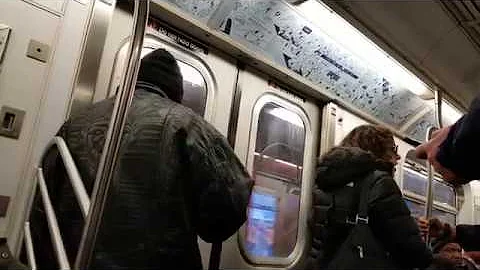 Argument breaks out after two people knock into each other on NYC subway
