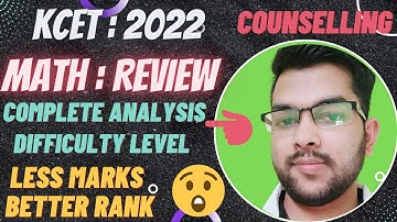 KCET 2022 Exam review 🔥 | Math paper analysis | Difficulty level #kcet_2022 #paper_analysis #cutoff