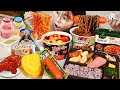 ASMR MUKBANG| 편의점 직접 만든 불닭 떡볶이 양념치킨 김밥 디저트 먹방 & 레시피 FRIED CHICKEN AND Tteokbokki EATING