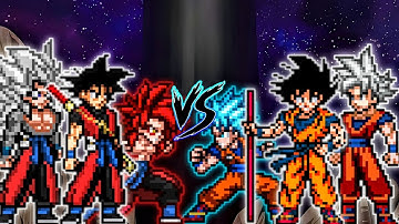 Xeno Goku V2 OP (all form) VS Goku Monkey King OP (all form) in Jump Force Mugen😱