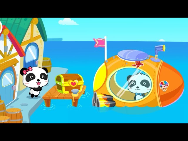 KAPTEN KAPAL SELAM BAYI PANDA DAN HARTA KARUN AJAIB | BABYBUS INDONESIA class=