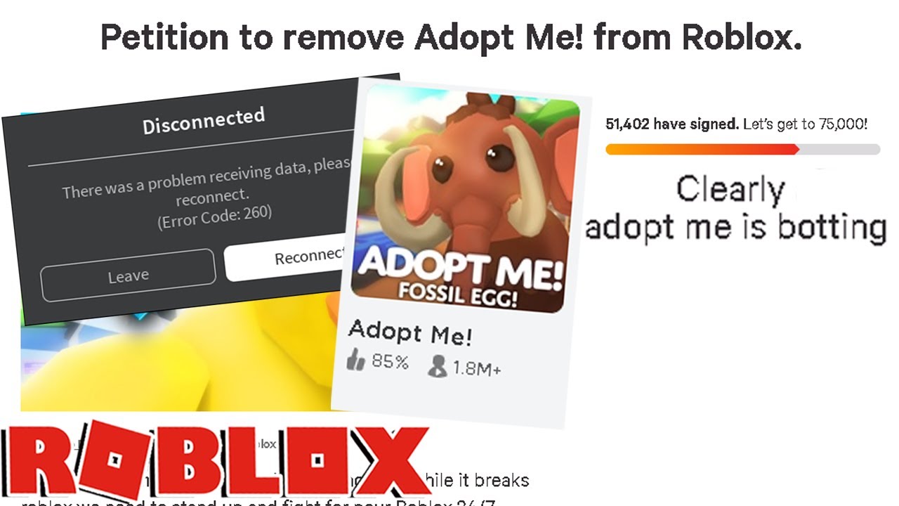 Adopt Me Crashes Roblox Again Botting Youtube - roblox youtube hile