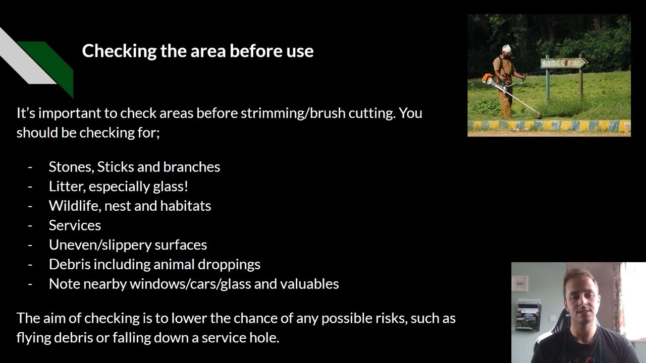 Safe use of strimmers and brushcutters - YouTube