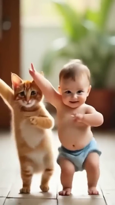 kartu video's Cute Cat And Cocks||#cat# funnypet#viral#shorts🤡
