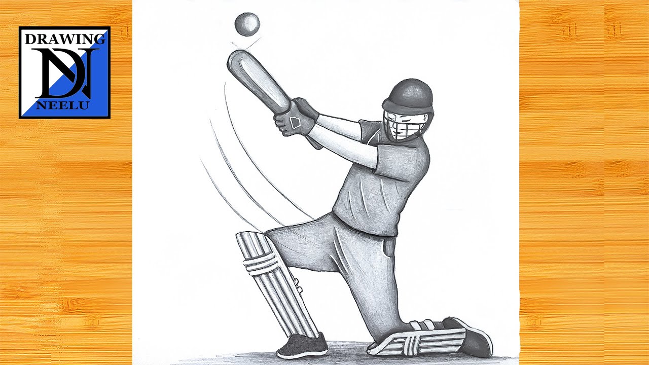 Cricket Drawing Sketch, Cartoon Boy Baseball, cartoon Character, sport,  happy Birthday Vector Images png | PNGWing