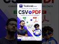 Convert CSV to PDF Online Free | Best CSV to PDF Converter in Seconds | ToolSnak #trending #viral