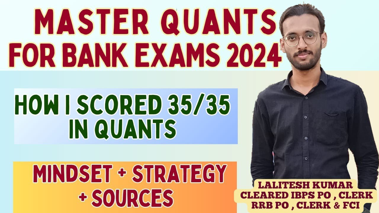 How to prepare quants for bank exams prelims 2024 | Best strategy ...