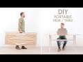 DIY Portable Foldable Desk From One Sheet of Plywood