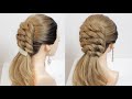 Easy hairstyle for long hair. Braided hairstyle.