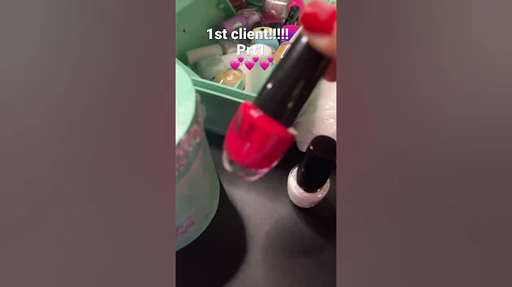 MY FIRST 1ST NAIL CLIENT | 10 YEAR OLD GIRL DOES NAILS | PART 1 #shorts #nails