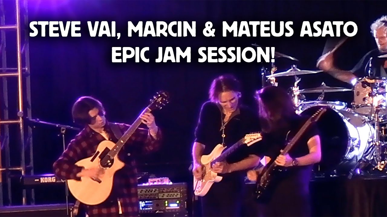 Steve Vai, Marcin & Mateus Asato Epic Jam Session! | 9:37 | Dreamcatcher Events | 8.55K subscribers | 115,199 views | February 21, 2024