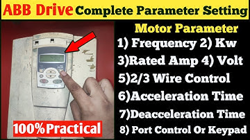How to Set Abb Drive Parameter! Abb Acs550 Drive Parameter Setting! @electricwiringcenter1365