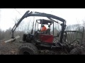 Homemade forwarder stuck in ditch