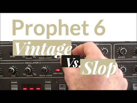 Prophet 6 Vintage vs Slop Comparison (No Talking, No External Effects)