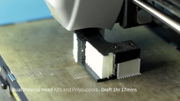 Robox DM head, ABS and PolySupport Draft support removal example