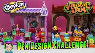 AJ & Shopkins - Den Decorating Challenge With Happy Places