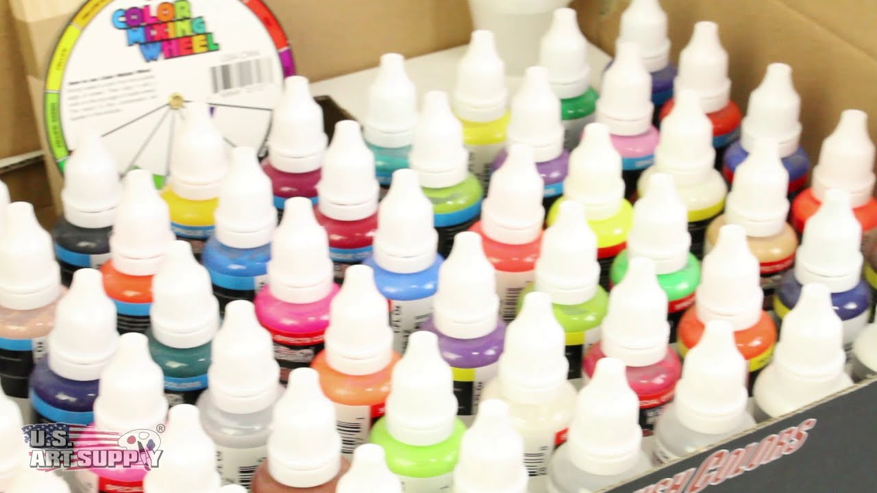 U.S. Art Supply 12 Color 1oz Secondary Airbrush Paint Set W Cleaner Thinner