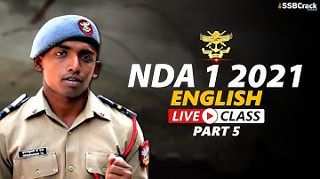 NDA 1 2021 English Live Class Part 5 | 16 April 2021
