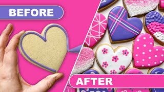 How to Make Easy Heart Cookies with Royal Icing ❤