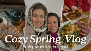 Spring Cozy Vlog | Baking Scones & Thrift Haul | Cottagecore Kitchen