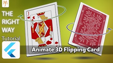 Flutter Tutorial - 3D Flip Card Animation | Different Back And Front Card | Transform Animation