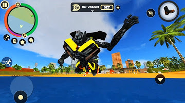 Rope Hero: Vice Town (The Car robot is flying) | Rope Hero Funny Video| Games Kon | Android Gameplay