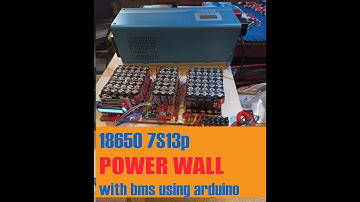 18650 lithium-ion  24V, 40AH power wall with BMS using arduino
