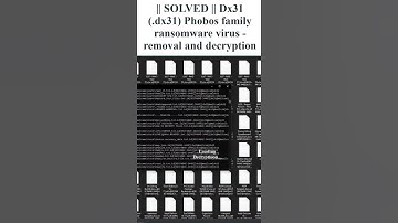 || SOLVED || #Dx31 (.dx31) #Phobos #family #ransomware #virus - #removal #and #decryption