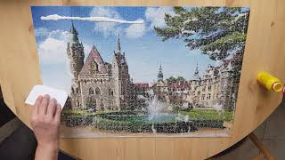 Lepenie Puzzle Castorland Moszna Castle / how to glue puzzle