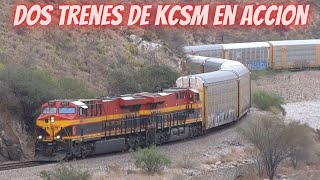 Entre Cerros , Trenes Kcsm En Rinconada Nuevo Leon