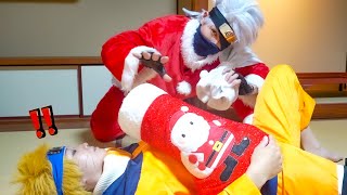 Kakashi transforms into Santa Claus.