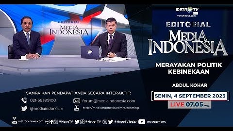Bedah Editorial MI - Merayakan Politik Kebinekaan