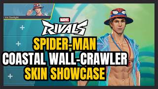 Spider-Man Coastal Wall-Crawler Skin Showcase | MVP Emotes and Gameplay | Marvel Rivals Season 8.5