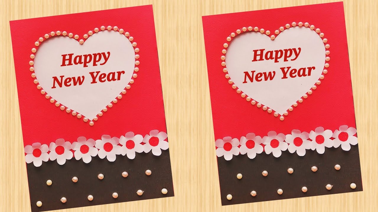 Happy New Year Greeting Card/ New Year Card Making Easy / Handmade ...