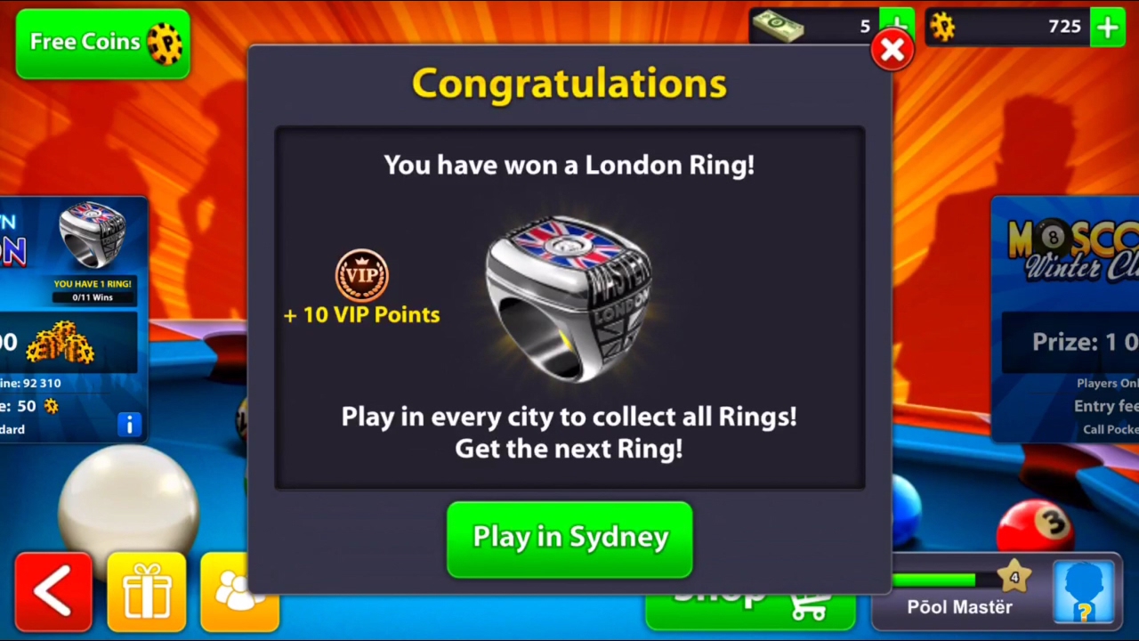 8 Ball Pool- Road To 100m (part 1) The London ring - 