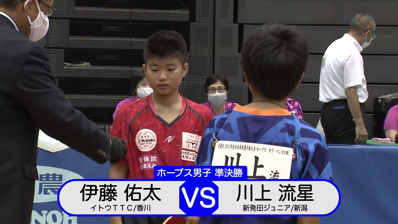伊藤佑太 Vs 川上流星 全農杯21 ホープス男子準決勝 Youtube