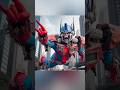 Ironman and Spiderman + Optimus Prime and Bumblebee Transformers = Marvel Animation