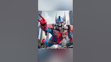 Ironman and Spiderman + Optimus Prime and Bumblebee Transformers = Marvel Animation