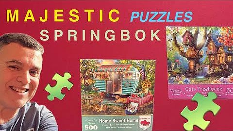 TWO Majestic Puzzles by Springbok & Cozy Book Chat