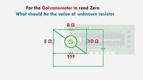 Galvanometer Circuit Problem 1 - To find the resistance value so that Galvanometer reads Zero
