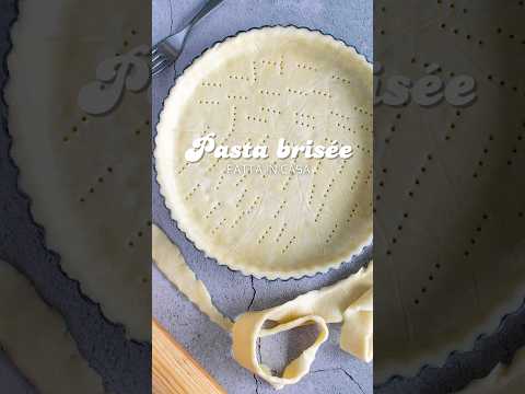 PASTA BRISEE FATTA IN CASA | pasta frolla salata, ricetta facile senza uova nell'impasto