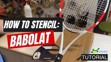 Babolat Logo | How To Properly Stencil A Tennis Racket Tutorial |