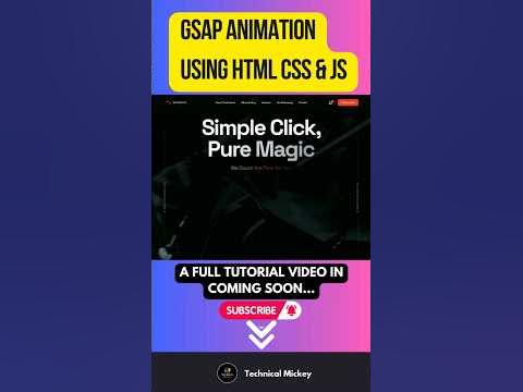 GSAP ANIMATION USING HTML CSS & JS | GSAP - YouTube