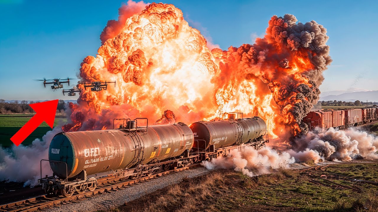 Drones Ucranianos ATACAN Tren Ruso de 2,000 Toneladas – Y ESTO Fue lo que Pasó…