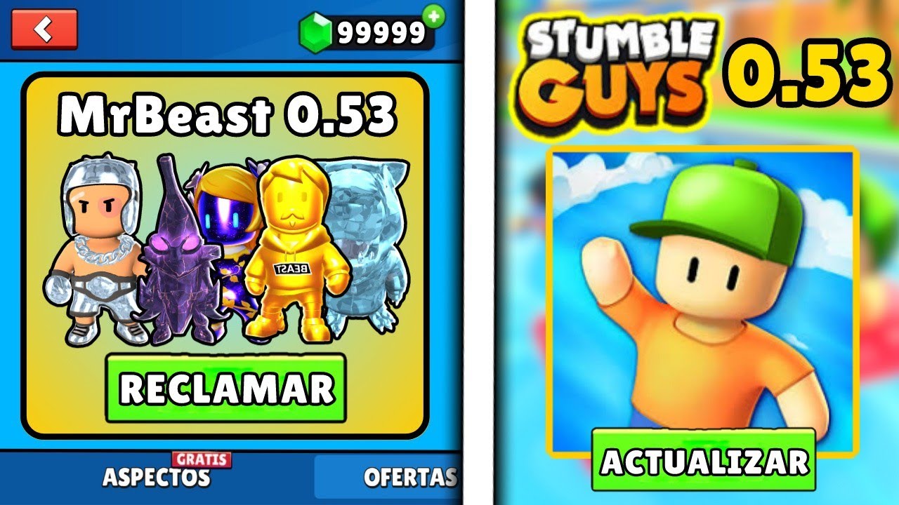 COMO BAIXAR E JOGAR A ATUALIZAÇÃO VERSÃO BETA 0.53 DO STUMBLE GUYS