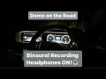 Demo on the road 1  binaural recording in mercedes sclass with highend audio system